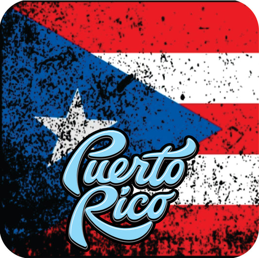 Porta Vasos (Casters)- Bandera de PR y Letras 2