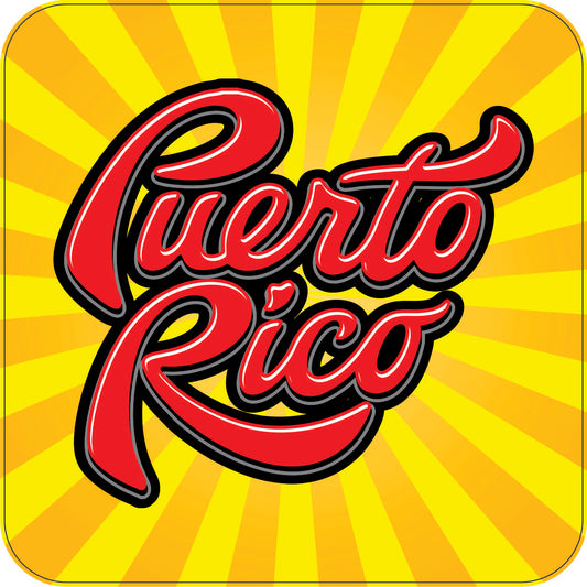 Porta Vasos (Casters)- Letras PR Fondo amarillo