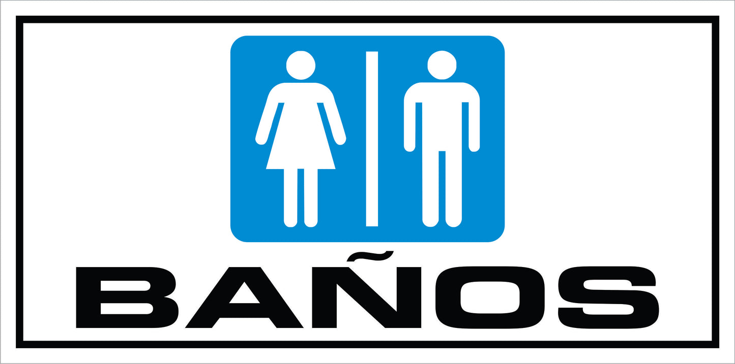 Rotulo General 6' x 12"- Banos