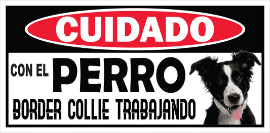 Rotulo de Perro 6" x 12"- Border Collie