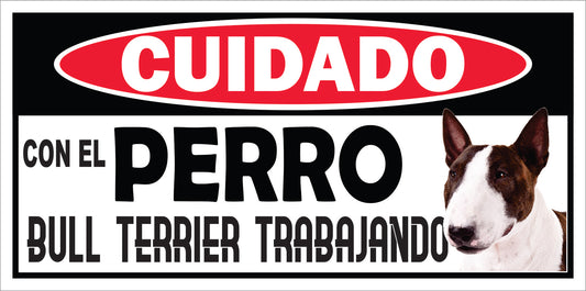 Rotulo de Perro 6" x 12"- Bull terrier