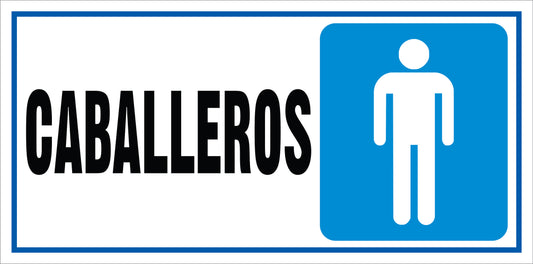Rotulo General 6' x 12"- Caballeros