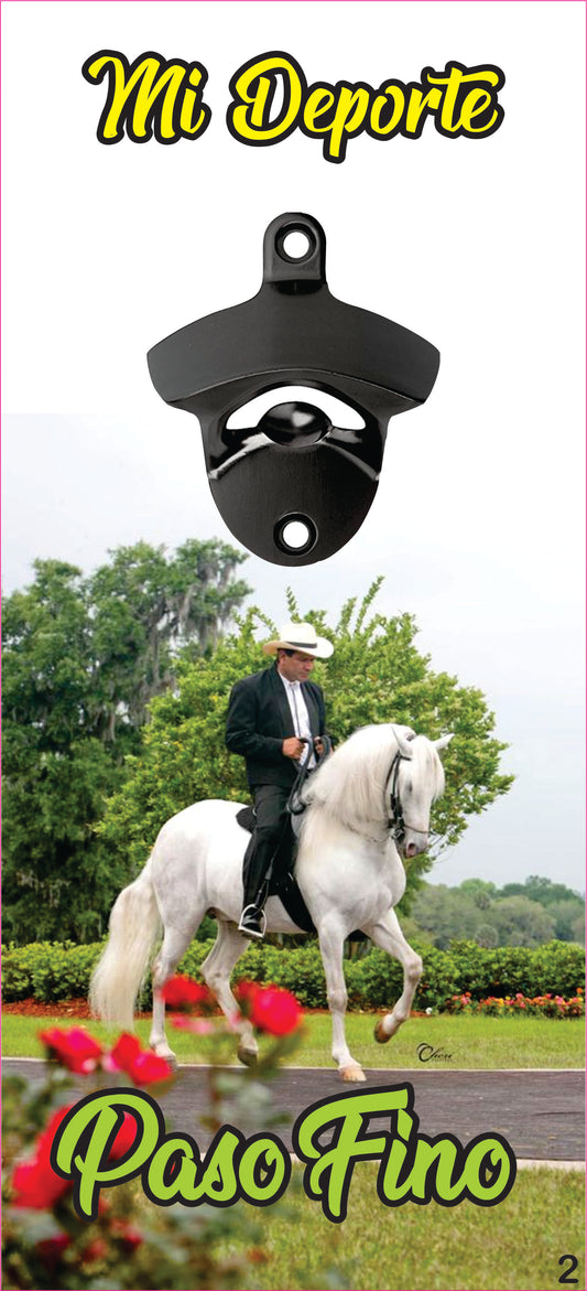 Abre botellas Paso Fino- Caballo blanco de lado