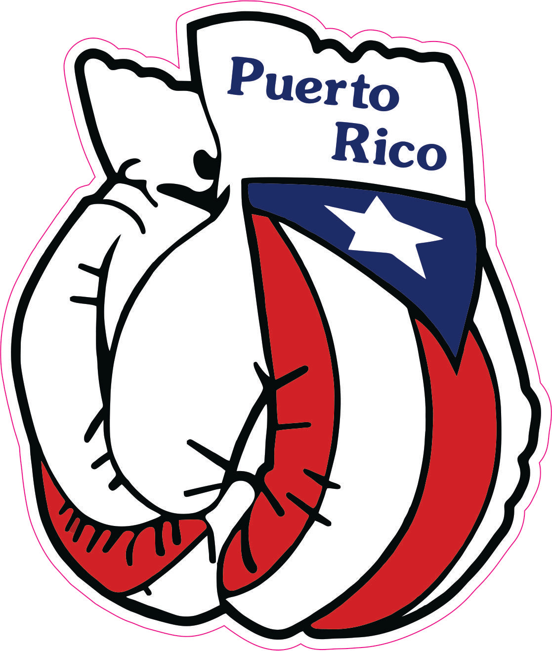 Calcomanías de Puerto Rico 18 (Paquete de 12)