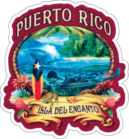 Calcomanías de Puerto Rico 25 (Paquete de 12)