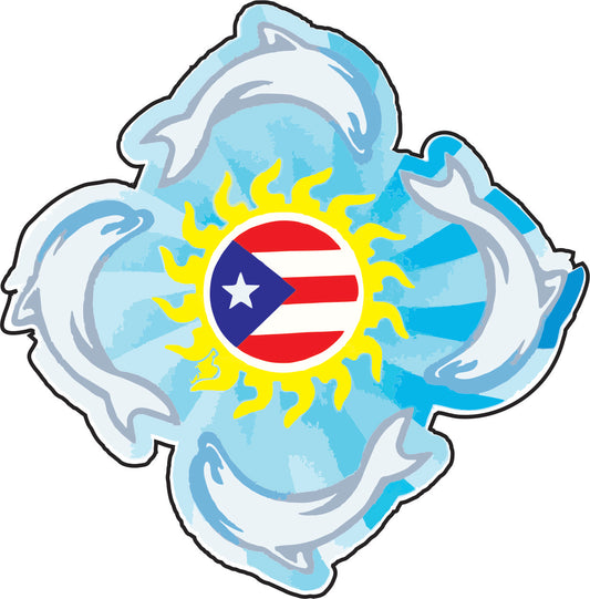 Calcomanías de Puerto Rico 39 (Paquete de 12)