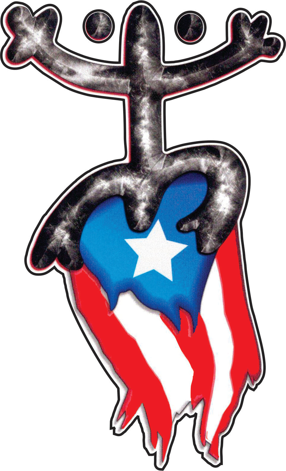 Calcomanías de Puerto Rico 40 (Paquete de 12)