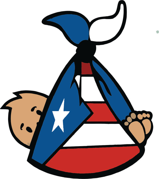 Calcomanías de Puerto Rico 5 (Paquete de 12)