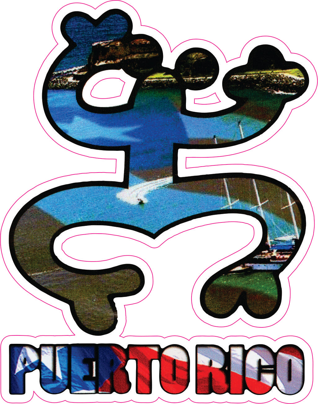 Calcomanías de Puerto Rico 6 (Paquete de 12)