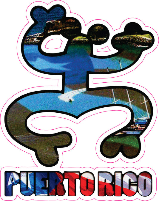 Calcomanías de Puerto Rico 6 (Paquete de 12)