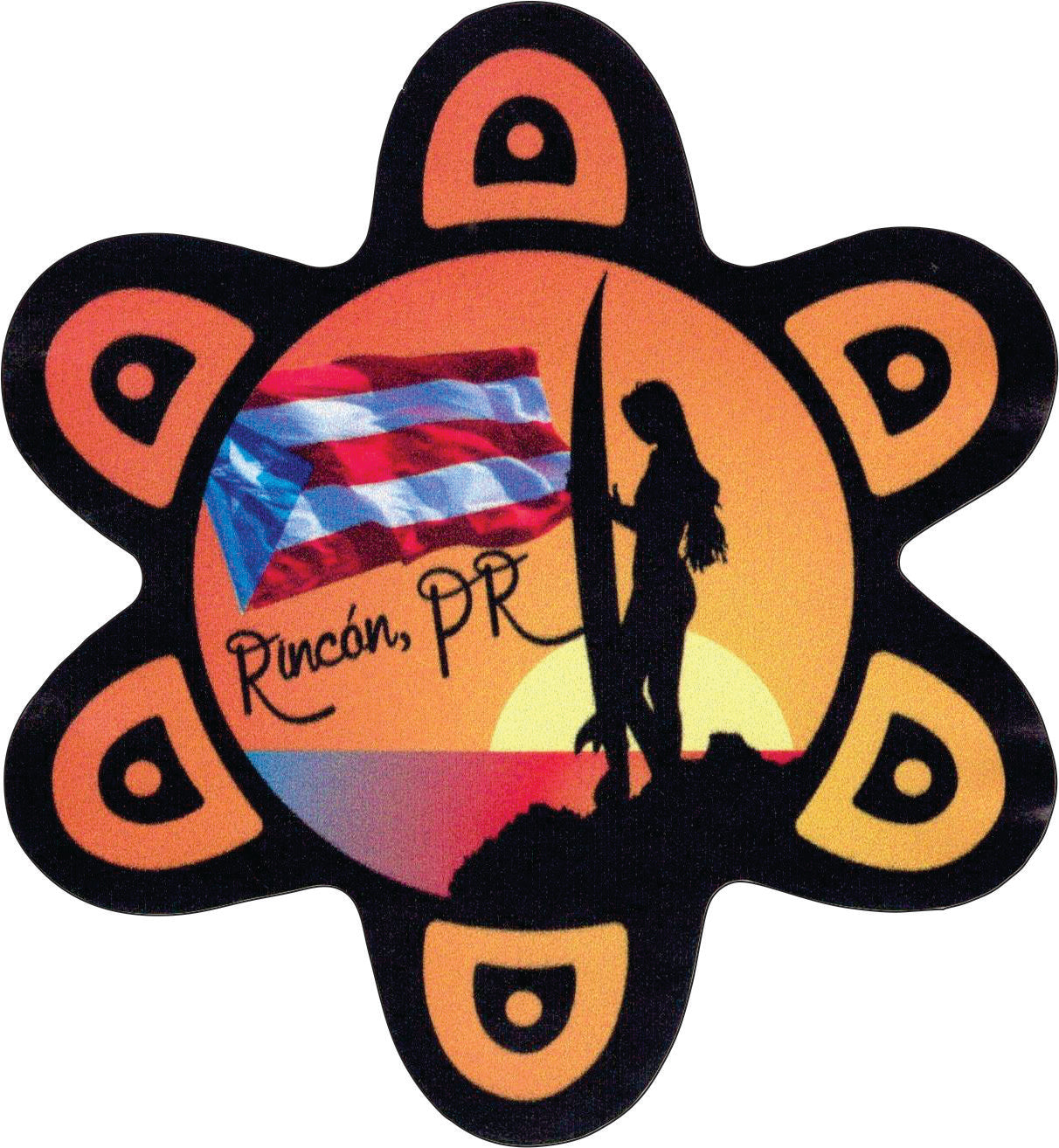Calcomanías de Puerto Rico 9 (Paquete de 12)