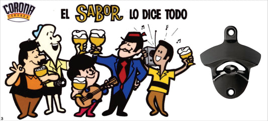 Abre botellas Cantalicio y Amigos celebrando