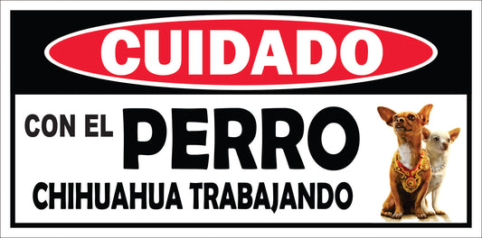 Rotulo de Perro 6" x 12"- Chihuahua