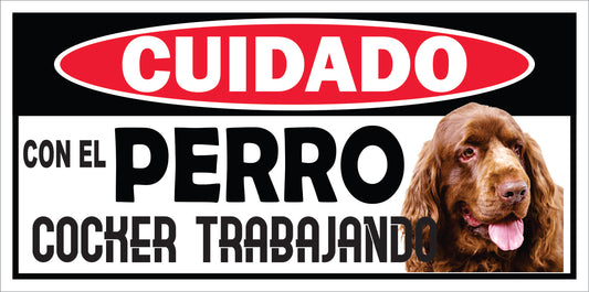 Rotulo de Perro 6" x 12"- Cocker