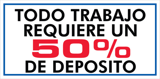 Rotulo General 6' x 12"- Todo Trabajo require 50% de deposito