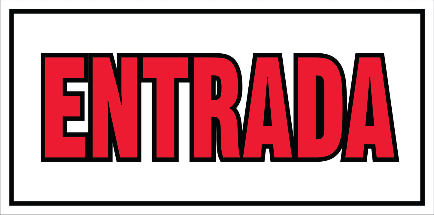 Rotulo General 6' x 12"- Entrada