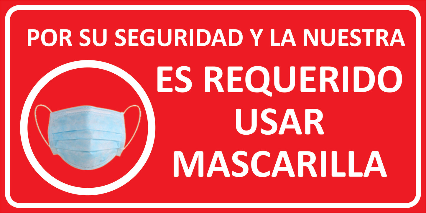 Rotulo General 6' x 12"- Es requerido Mascarilla