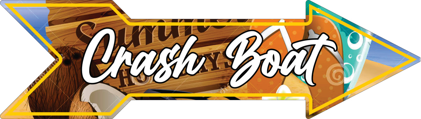 Flechas de Lugares (20"x 5.5")- Crash Boat 1