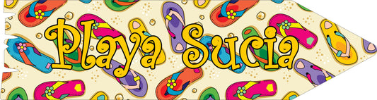Flechas de Lugares (20"x 5.5")- Playa Sucia 1