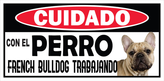 Rotulo de Perro 6" x 12"- French Bulldog