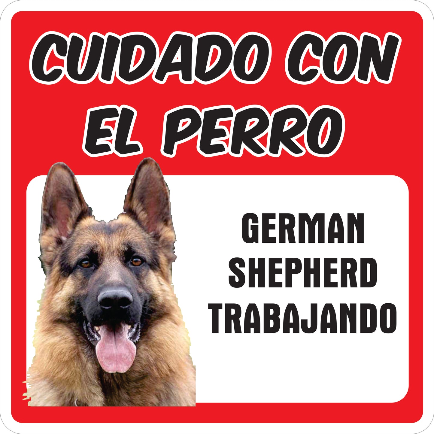 Rotulo de Perro- German Shepperd (Grande)