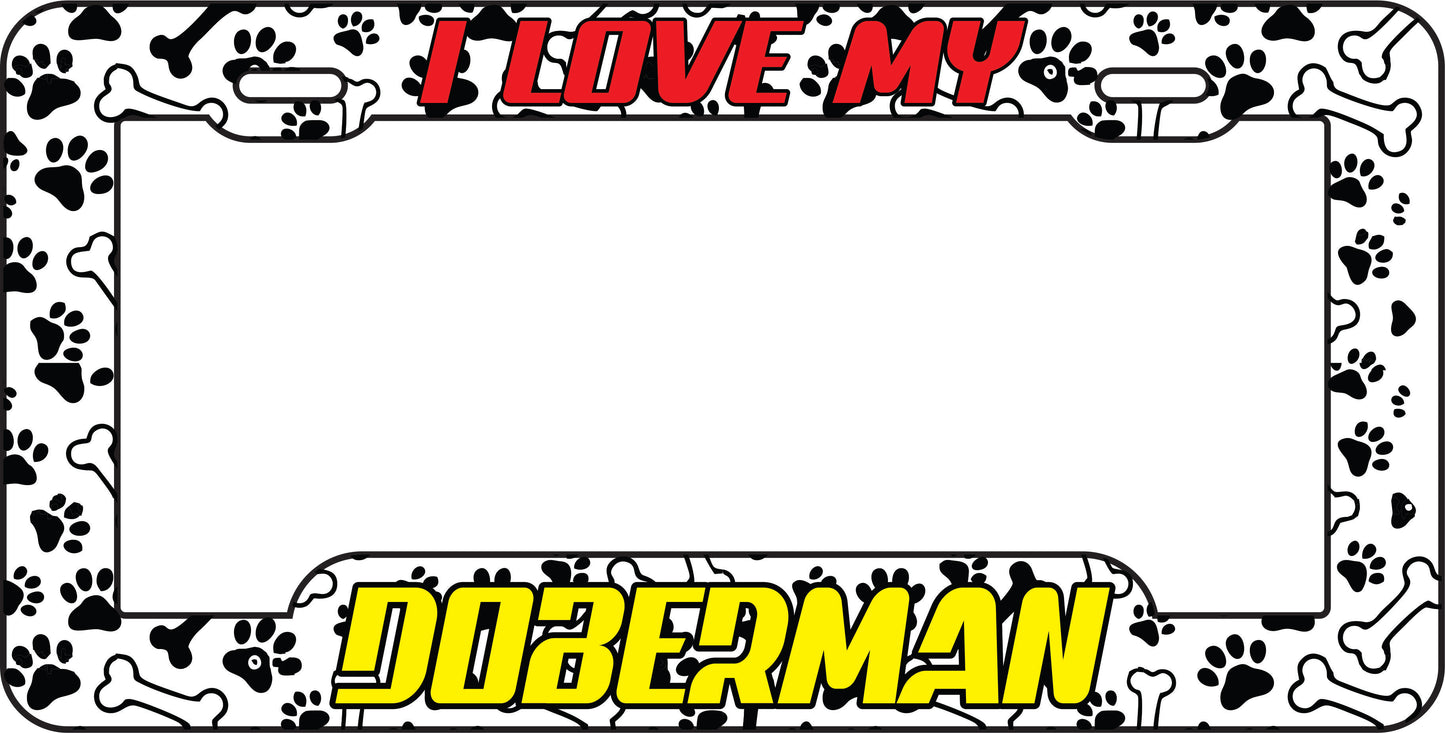 Marco Tablilla Perro Doberman