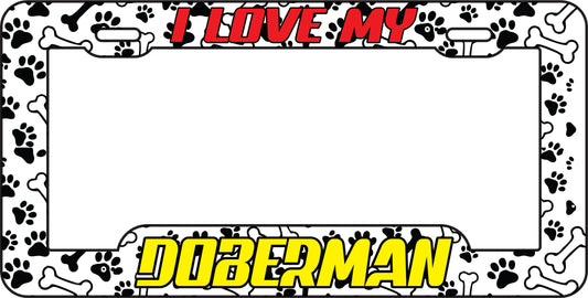 Marco Tablilla Perro Doberman