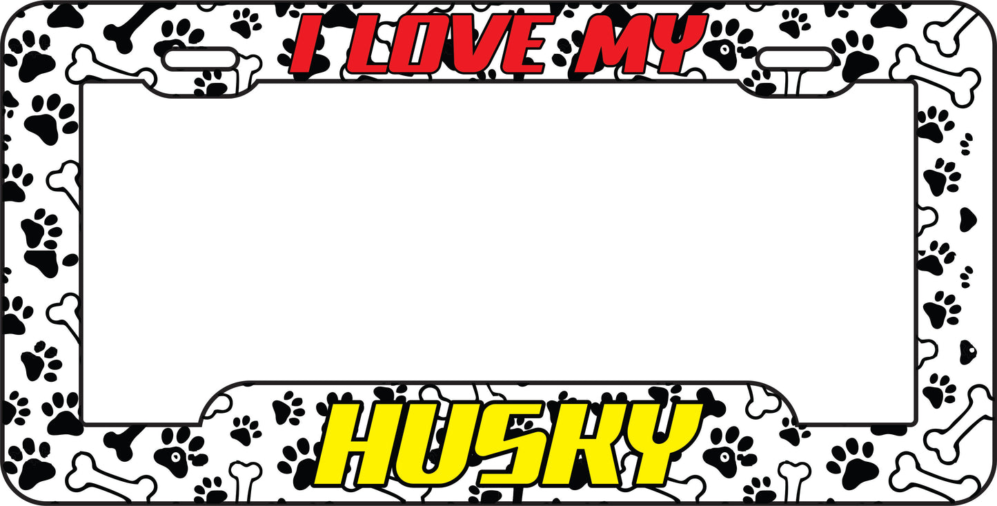 Marco Tablilla Perro Husky