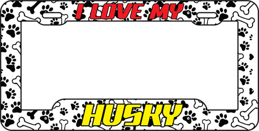 Marco Tablilla Perro Husky