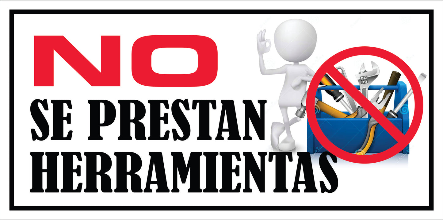 Rotulo General 6' x 12"- No se prestan herramientas