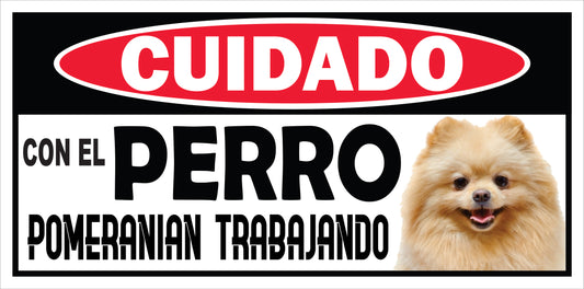 Rotulo de Perro 6" x 12"- Pomeranian