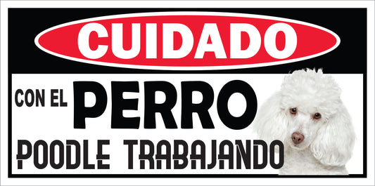 Rotulo de Perro 6" x 12"- Poodle
