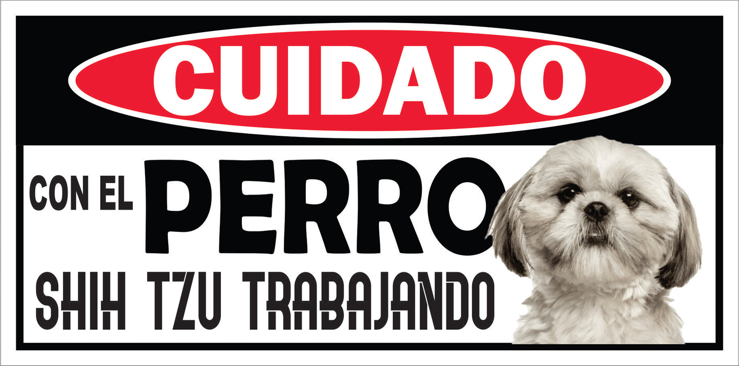 Rotulo de Perro 6" x 12"- Shih Tzu