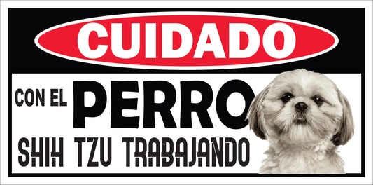 Rotulo de Perro 6" x 12"- Shih Tzu