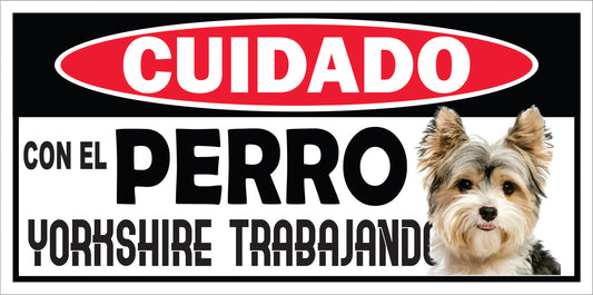 Rotulo de Perro 6" x 12"- Yorkshire