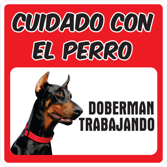 Rotulo de Perro- Doberman (Grande)