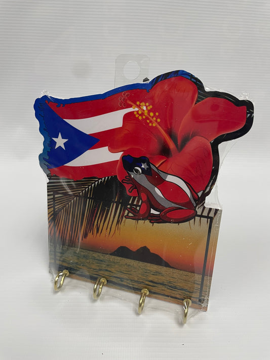 Portallaves Puerto Rico Flor y Bandera