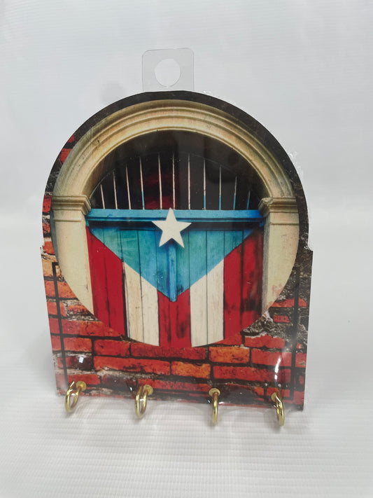 Portallaves Puerto Rico Bandera y Ladrillos