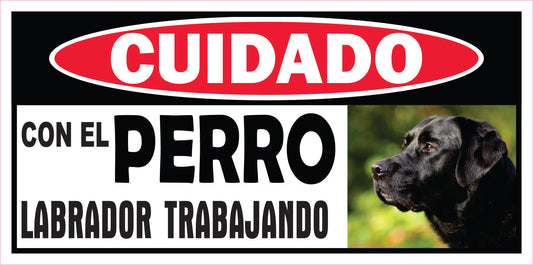 Rotulo de Perro 6" x 12"- Labrador