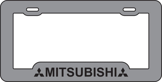 Marco Tablilla Auto- Mitsubishi Gris