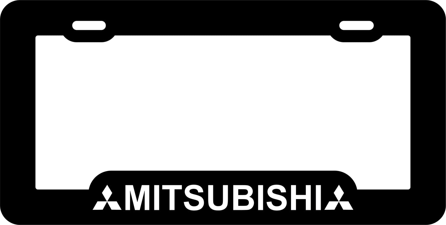 Marco Tablilla Auto- Mitsubishi Negra