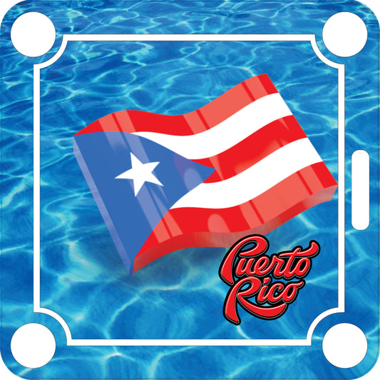 Mesa de Domino- Bandera de Puerto Rico en Mar