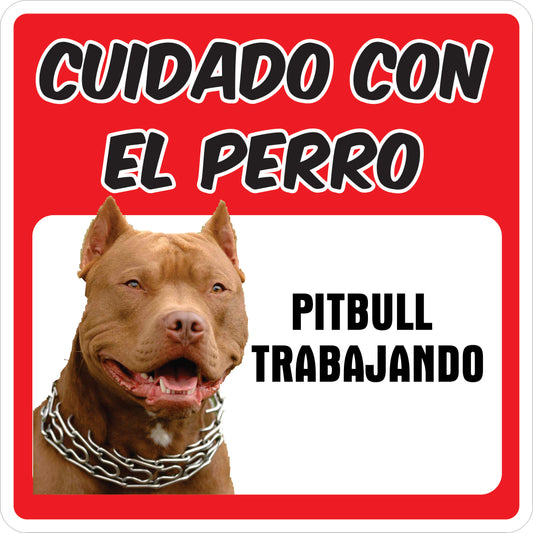 Rotulo de Perro- Pitbull (Grande)