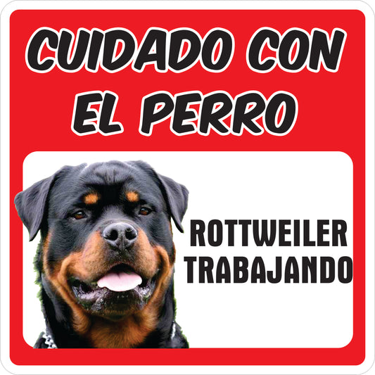 Rotulo de Perro- Rottweiler (Grande)