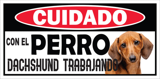 Rotulo de Perro 6" x 12"- Dashhund